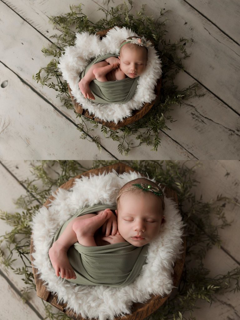 Newborn Photography Session in studio with Baby Savannah