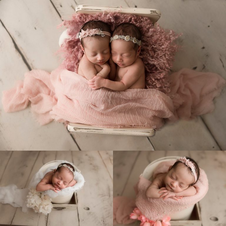 Newborn Twin Girls Photography Session