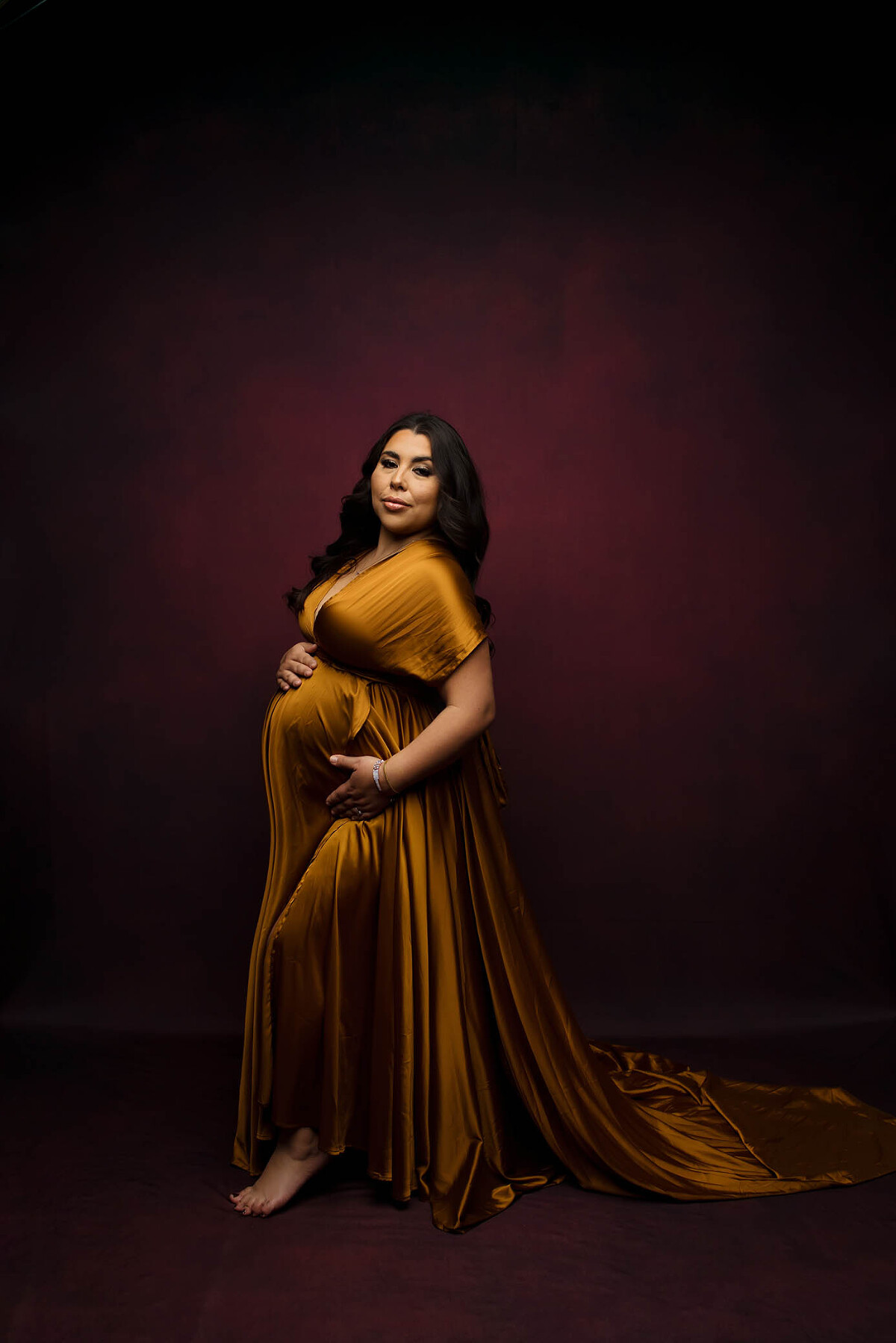 studio maternity portrait